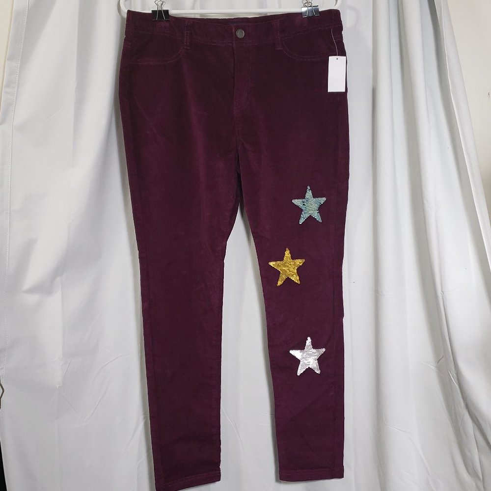 Girl's Corduroy Pants with Sequin Stars NWT